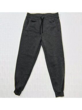 Athletex Dark Gray Fleece-Lined Jogger Sweatpants Mens Size L Drawstring Pockets